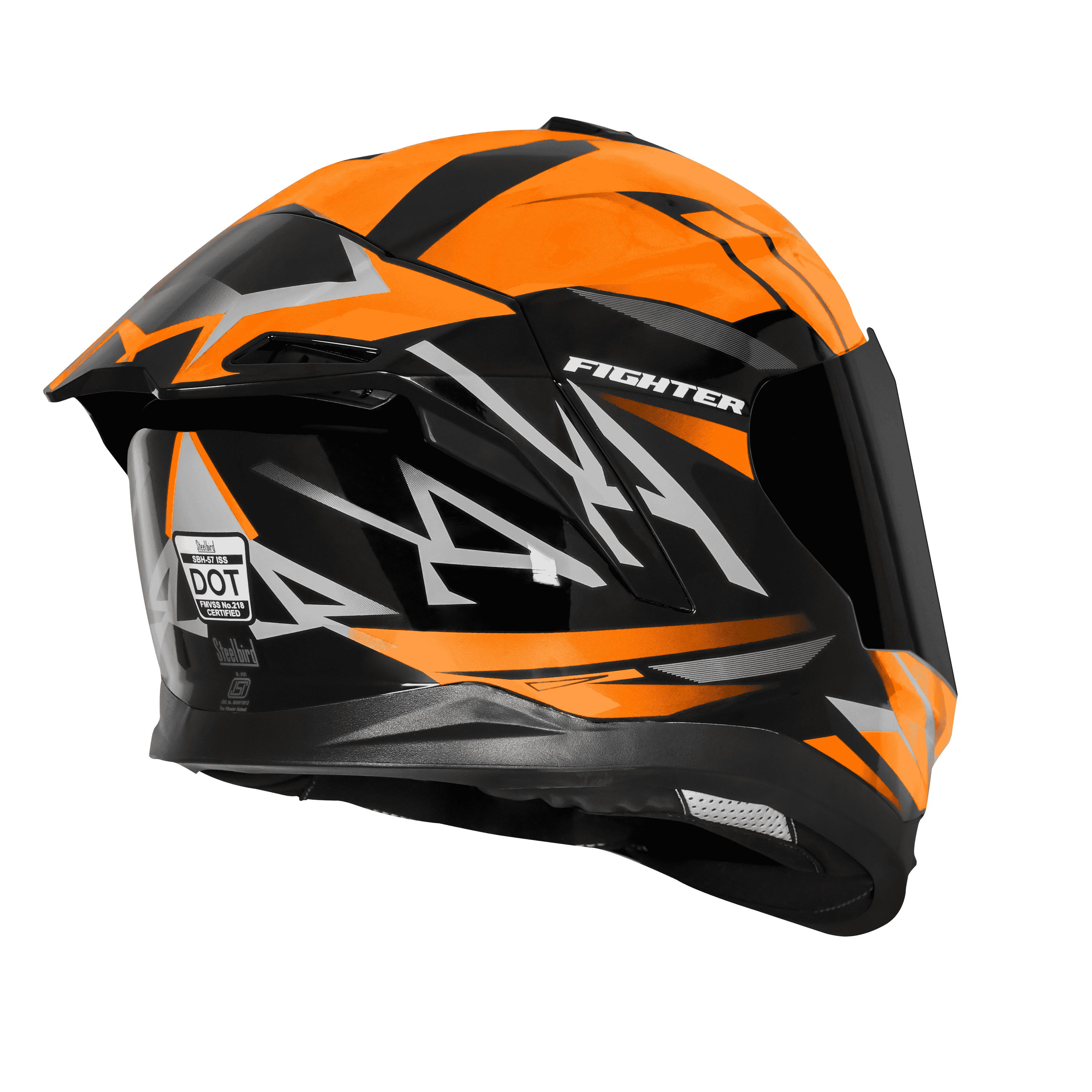 SBH-57 ISS FIGHTER F4 MAT BLACK WITH ORANGE